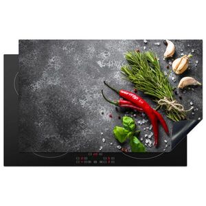 MuchoWow KRYT NA SPORÁK Korenie - bylinky - korenie - betón 83x51 cm vyobraziť