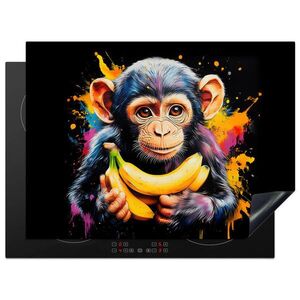 MuchoWow KRYT NA SPORÁK Opica - Graffiti - Farebné - Banány - Moderné 71x52 cm vyobraziť