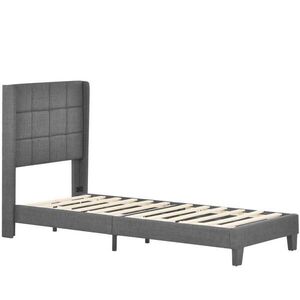 KOMHTOM ČALÚNENÁ POSTEĽ 90/200 cm v sivej farbe vyobraziť