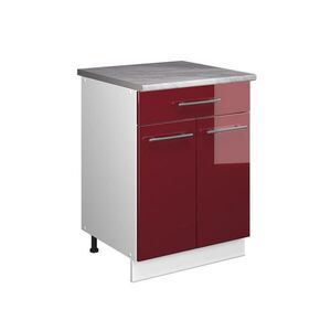 Vicco SPODNÁ SKRINKA PRE DREZ/VARNÚ DOSKU Fame-Line, Bordeaux vysoký lesk/biely, 60 cm so zásuvkou, AP mramor vyobraziť