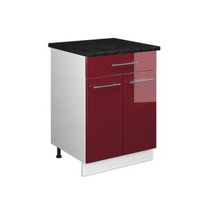Vicco SPODNÁ SKRINKA PRE DREZ/VARNÚ DOSKU Fame-Line, Bordeaux vysoký lesk/biely, 60 cm so zásuvkou, AP antracit vyobraziť