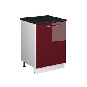 Vicco KUCHYNSKÁ SPODNÁ SKRINKA Fame-Line, Bordeaux vysoký lesk/biely, 60 cm 1 dvere s pracovnou doskou vyobraziť