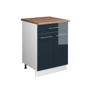 Vicco SPODNÁ SKRINKA PRE DREZ/VARNÚ DOSKU Fame-Line, Tmavo modrá vysoký lesk/biely, 60 cm so zásuvkou, AP dub vyobraziť