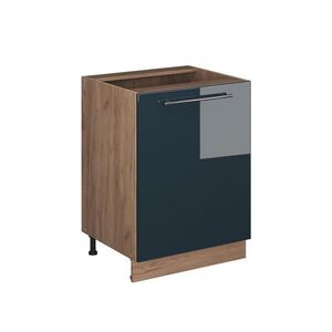 Vicco KUCHYNSKÁ SPODNÁ SKRINKA Fame-Line, Tmavo modrá vysoký lesk/Dub Goldkraft, 60 cm 1 dvere bez pracovnej dosky vyobraziť