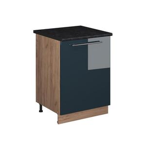 Vicco KUCHYNSKÁ SPODNÁ SKRINKA Fame-Line, Tmavo modrá vysoký lesk/Dub Goldkraft, 60 cm 1 dvere s pracovnou doskou vyobraziť