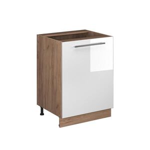 Vicco KUCHYNSKÁ SPODNÁ SKRINKA Fame-Line, Biely vysoký lesk/Dub Goldkraft, 60 cm 1 dvere bez pracovnej dosky vyobraziť