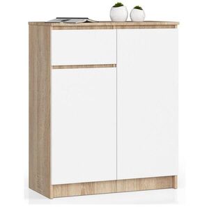 RAUMHIRSCH FURNITURE KOMODA dub Sonoma, biela 99/80/40 vyobraziť