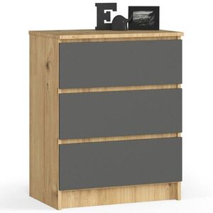 RAUMHIRSCH FURNITURE KOMODA Dub Artisan, grafitovo šedá 77/60/40 vyobraziť