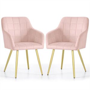 RAUMHIRSCH FURNITURE ČALÚNENÉ STOLIČKY, sada 2 ks, kovové nohy, ružová, zlatá 54/82/58 vyobraziť