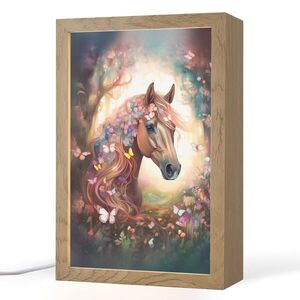 OnlyWow NOČNÁ LAMPA Kôň - Príroda - Kvety - Motýle - Les 20x30 cm vyobraziť