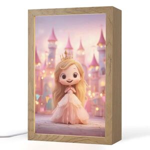 OnlyWow NOČNÁ LAMPA Princezná - ružová - hrad 20x30 cm vyobraziť