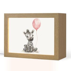 OnlyWow NOČNÁ LAMPA Zebra - Dieťa - Zvieratá - Ružový balón 20x15 cm vyobraziť
