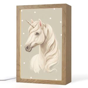 OnlyWow NOČNÁ LAMPA Jednorožec - biely - bodky 20x30 cm vyobraziť