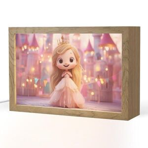 OnlyWow NOČNÁ LAMPA Princezná - ružová - hrad 30x20 cm vyobraziť