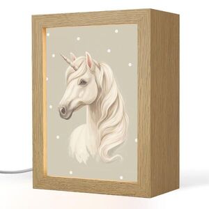 OnlyWow NOČNÁ LAMPA Jednorožec - biely - bodky 15x20 cm vyobraziť