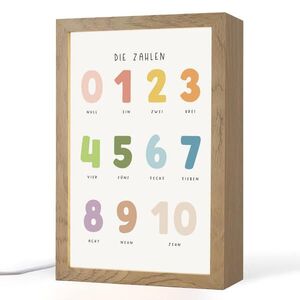 OnlyWow NOČNÁ LAMPA Vzdelávacie - Učíme sa počítať - Biele - Farby - 1-10 20x30 cm vyobraziť