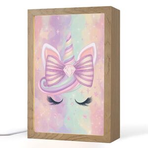 OnlyWow NOČNÁ LAMPA Jednorožec - trblietky - dúha - pastelové farby 20x30 cm vyobraziť