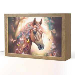 OnlyWow NOČNÁ LAMPA Kôň - Príroda - Kvety - Motýle - Les 30x20 cm vyobraziť