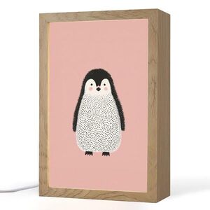 OnlyWow NOČNÁ LAMPA Tučniak - Bodky - Minimalistické - Ružové 20x30 cm vyobraziť
