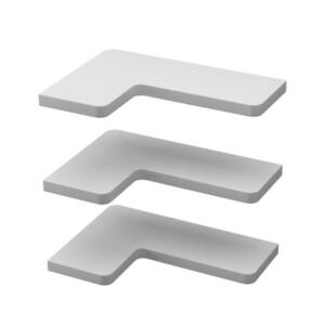 Vicco ROHOVÁ POLICA Curva biely 40.5 x 2.5 cm Sada 3 ks vyobraziť