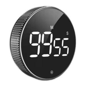 Relaxdays ČASOVAČ Čierny kuchynský LED magnetický vyobraziť