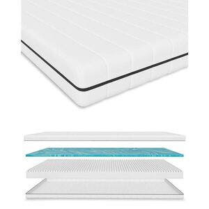 Schlaftroll MATRAC 180x200 cm – gélový matrac memory pena – H2 H3 – výška 15 cm – priedušný penový matrac – prateľný poťah vyobraziť