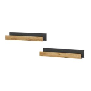 Vicco NÁSTENNÁ POLICA Tomy Antracit/zlatý dub 60 x 10 cm Sada 2 ks vyobraziť