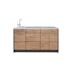 Vicco KUCHYNSKÝ BLOK Fame-Line, Dub Goldkraft/antracitová, 150 cm, AP Marble vyobraziť