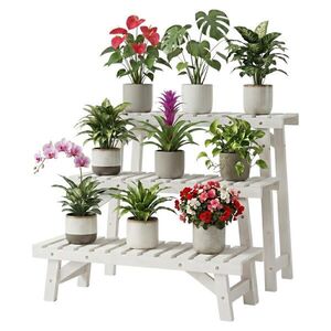 Relaxdays STOJAN Biely 3-dielna-sada jedľové drevo 70x25 cm vyobraziť