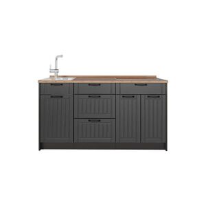Vicco KUCHYNSKÝ BLOK Fame-Line, Tmavo-sivá/antracitová, 150 cm, AP Oak vyobraziť
