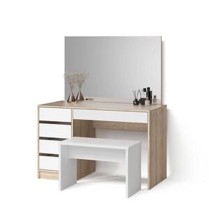Livinity® TOALETNÝ STOLÍK Imola, biely/Sonoma, 120 cm so zrkadlom a lavičkou vyobraziť