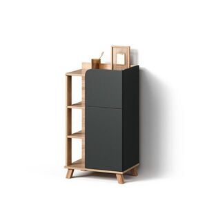 Livinity® SPODNÁ SKRINKA Marano antracitová 50 x 90 cm s dvierkami a zásuvkou vyobraziť