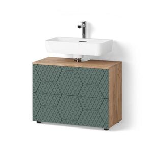 Livinity® SPODNÁ SKRINKA POD UMÝVADLO Ronco zelená 80 x 58.6 cm s 2 zásuvkami vyobraziť