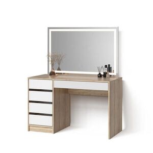 Livinity® TOALETNÝ STOLÍK Imola, biely/Sonoma, 120 cm so zrkadlom LED vyobraziť