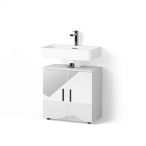 Livinity® SPODNÁ SKRINKA POD UMÝVADLO Ronco Biely vysoký lesk s vložkami 60 x 59 cm vyobraziť