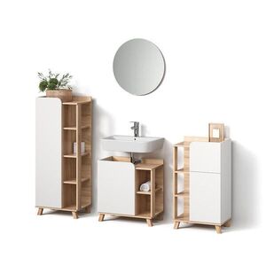 Livinity® SÚPRAVA KÚPEĽŇOVÉHO NÁBYTKU Marano, Sonoma/biely, 4-dielna vyobraziť