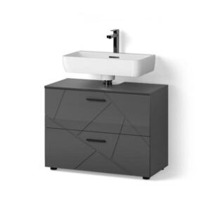Livinity® SPODNÁ SKRINKA POD UMÝVADLO Ronco Antracit vysoký lesk 80 x 58.6 cm vyobraziť