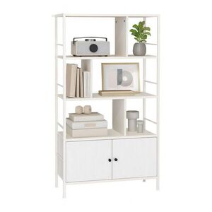 Relaxdays KNIŽNICA Biela so spodnou skrinkou 154, 5 cm vyobraziť