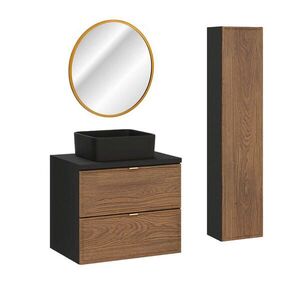 Petits-meubles KÚPEĽŇOVÝ NÁBYTOK 60.2cm Elena 2-dielna súprava Drevo a čierna farba vyobraziť