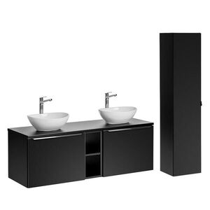 Petits-meubles KÚPEĽŇOVÝ NÁBYTOK 140cm Éros 2-dielna súprava Čierna vyobraziť