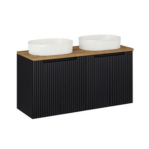 Petits-meubles DVOJITÉ UMÝVADLO 120cm Riva Čierna a drevo vyobraziť