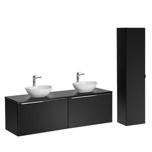 Petits-meubles KÚPEĽŇOVÝ NÁBYTOK 160cm Éros 2-dielna súprava Čierna vyobraziť