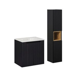 Petits-meubles KÚPEĽŇOVÝ NÁBYTOK 60cm Riva 2-dielna súprava Čierna vyobraziť