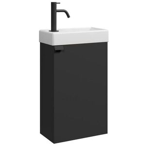 Badplaats SET UMÝVADLA S SKRINKOU Apollo 2 diely matná čierna - 40 x 22 x 64 cm vyobraziť