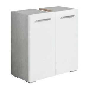 Badplaats SKRINKA POD UMÝVADLO Jupiter 2 dvere sivá s bielu - 60 x 30 x 60 cm vyobraziť