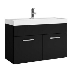 Badplaats KÚPEĽŇOVÁ ZOSTAVA Paso 2 diely matná čierna - 80 x 40 x 55 cm vyobraziť