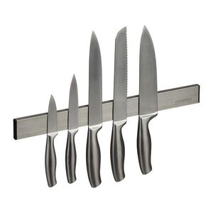 Relaxdays LIŠTA strieborná čierna magnetická samolepiaca nerez 40 cm vyobraziť