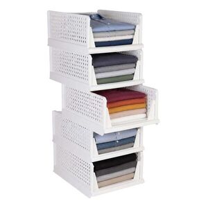 Relaxdays ÚLOŽNÝ-BOX Biela 5-dielny-set plast vyobraziť