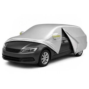Relaxdays AUTOPLACHTA Strieborná Outdoor 400-435 cm hatchback vyobraziť