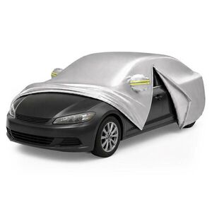 Relaxdays AUTOPLACHTA Strieborná Outdoor 435-470 cm sedan vyobraziť